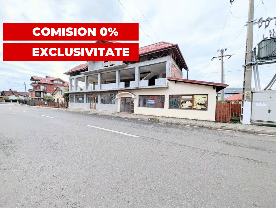 Investitie ideala - Cladire cu Spatiul Comercial la Parter, Teren  845 mp 